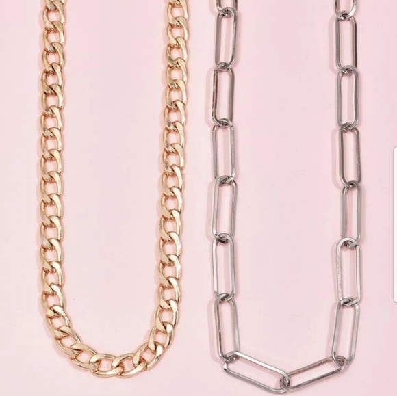 *Dallas* Set of 2 Chain Necklace - Picture 3 of 5